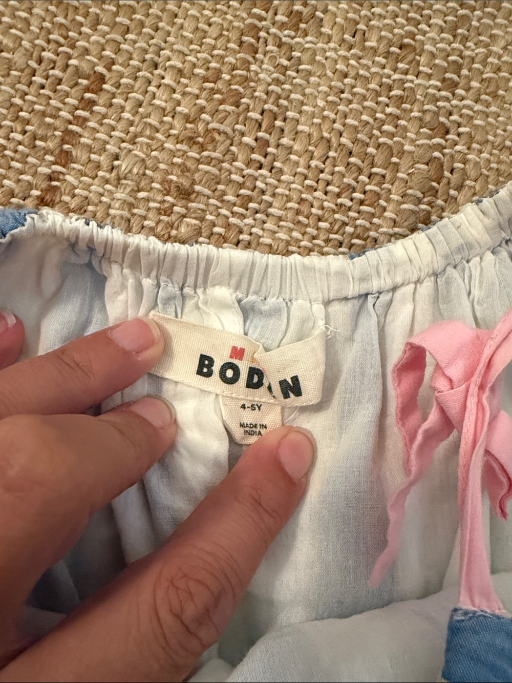 Mini Boden Cotton Striped Sleeveless Dress with Pockets 4-5Y - Picture 5 of 8